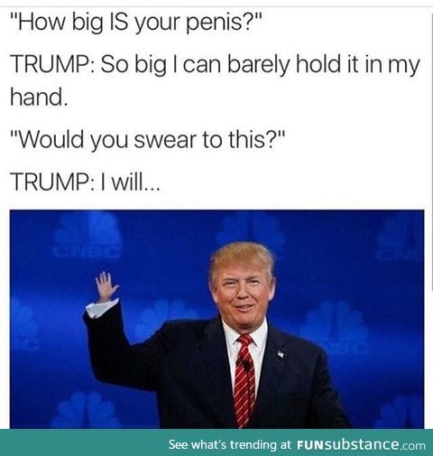 How big is trump's d*ck?