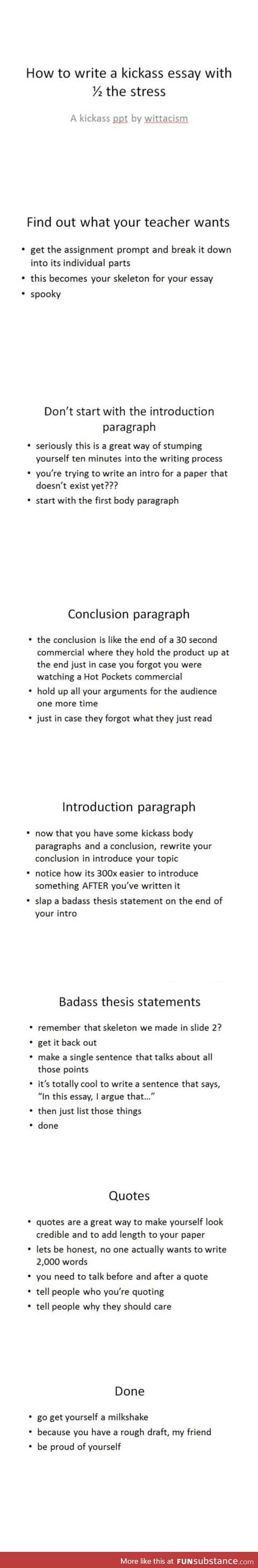 How to write a kick ass essay