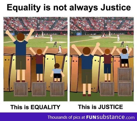 Equality is not always Justice