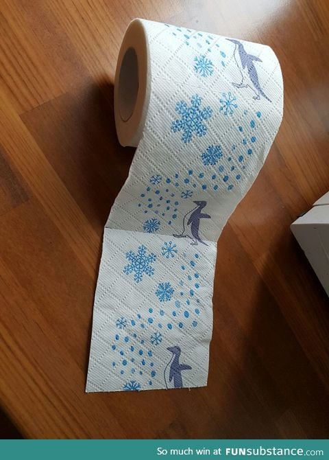 The penguin on this toilet paper looks awkwardly familiar