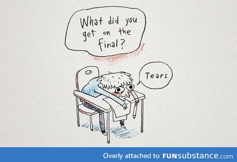 So stressed for upcoming exams :(