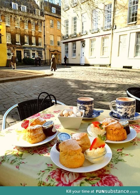 Cream Tea in Bath, Somerset