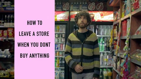 Leaving a store without buying