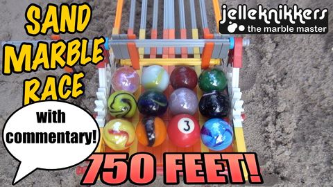 Watch these marbles races down the tracks with commentary