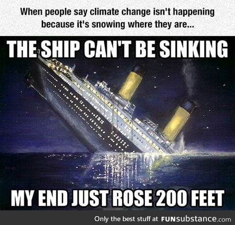 The logic of people who don't believe in climate change