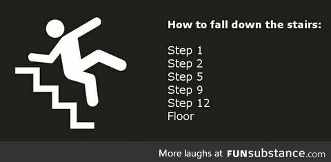 How to fall down the stairs... In 6 easy steps