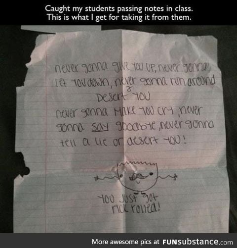 Notes in class