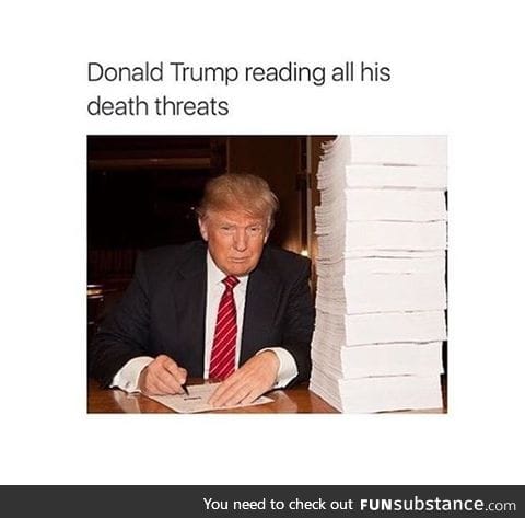 DT reading his DTs