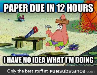How I feel about every essay I write