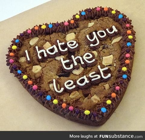 Romantic dessert message