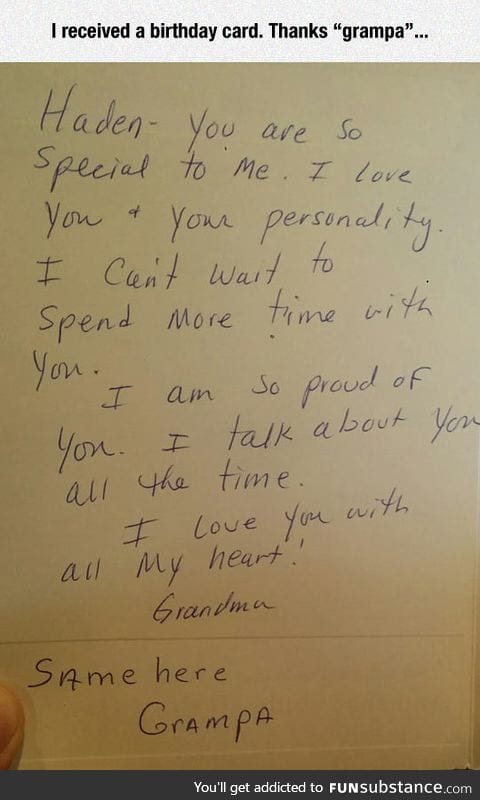 Grampa just goes straight to the point