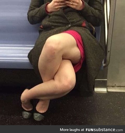 Excuse me, would you mind not sitting like that please? Thanks