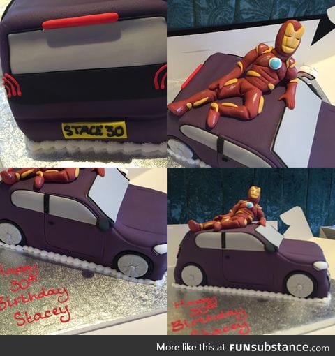 As Civil War is out (I'm in the UK) wanted to share my awesome birthday cake! #TeamIronMan