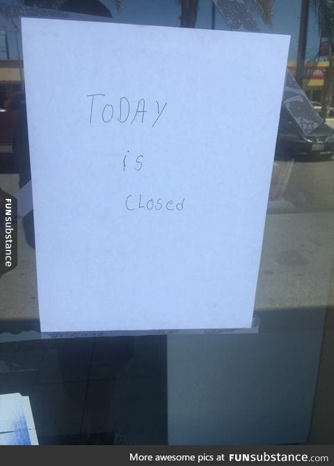 Sorry for the late notice