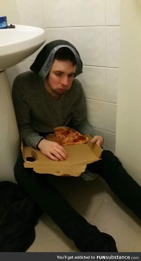 Here we can see a student after giving up all hope for finals