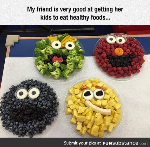 Sesame street fruit bowls