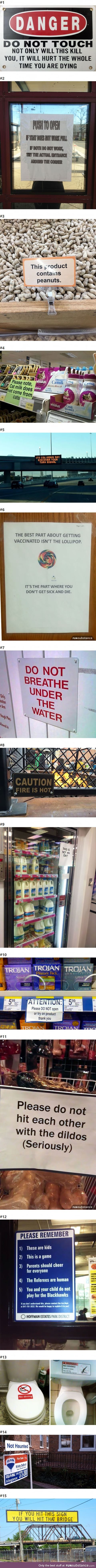15 Times Warning Signs Became Self Aware