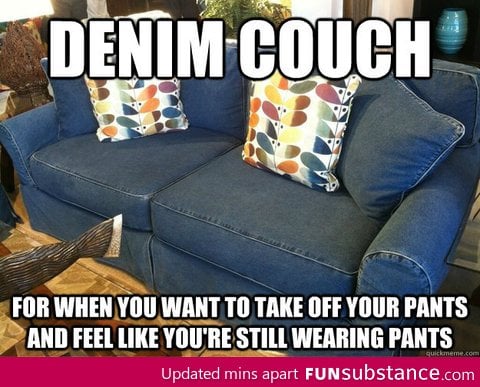 Denim couch