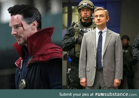 Is no one gonna talk about the fact that both Sherlock and John are part of the MCU now?
