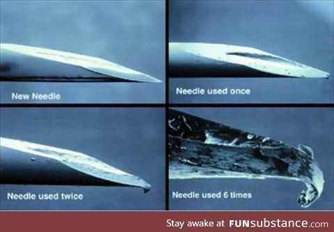 Needles over time- don't reuse them!
