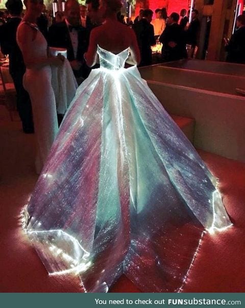 Optic fiber dress