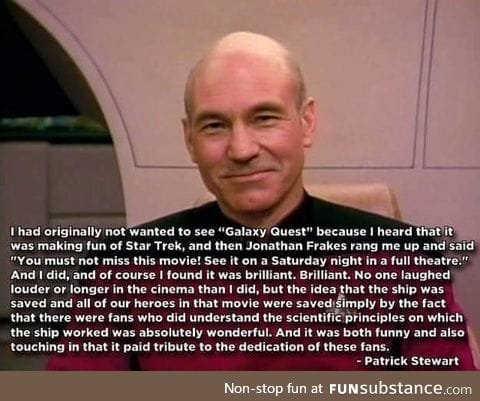 Patrick Stewart on Galaxy Quest