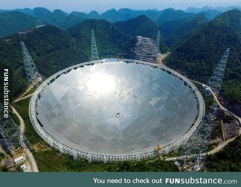 Largest ever in the world, the five hundred meter Chinese Aperture Spherical Telescope