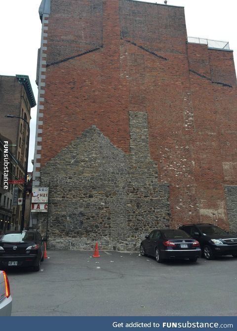 This building in Montreal shows its own origins and history