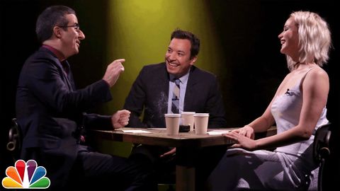 Jennifer Lawrence plays true confessions with John Oliver and Jimmy Fallon