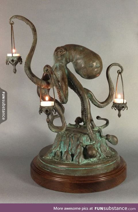 Brilliant octopus candle holder