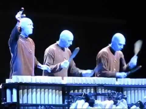 Sick talent + funny! Watch til the end.. Blue Man Group performance (Has flashing lights)
