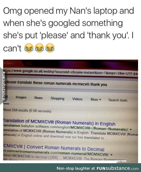 Grandma uses google