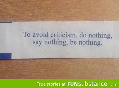 How to avoid criticism