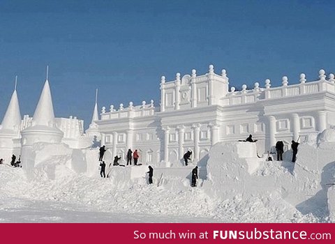 Now that's a snow castle