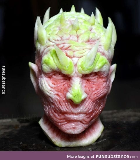 Night King watermelon carving