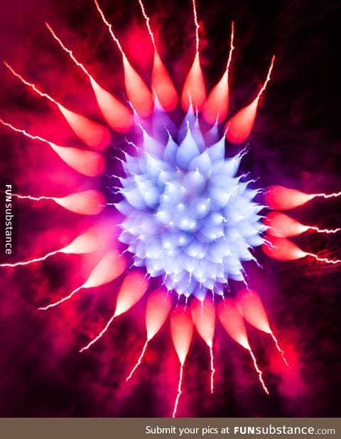 Long exposure of fireworks