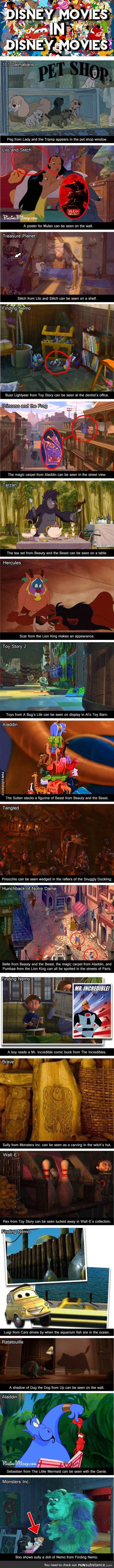 Disney films inside other disney films