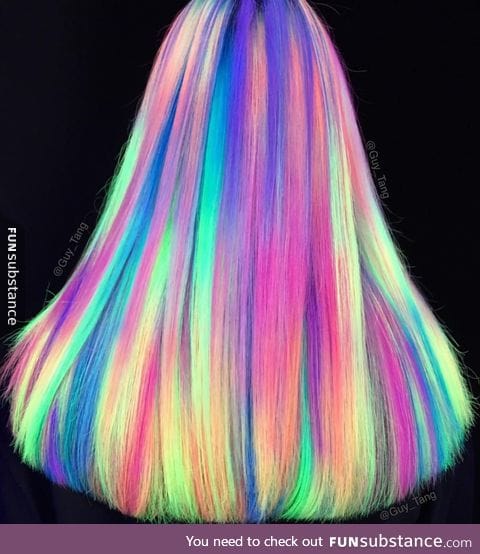 Blacklight hair color by hairstylist Guy Tang