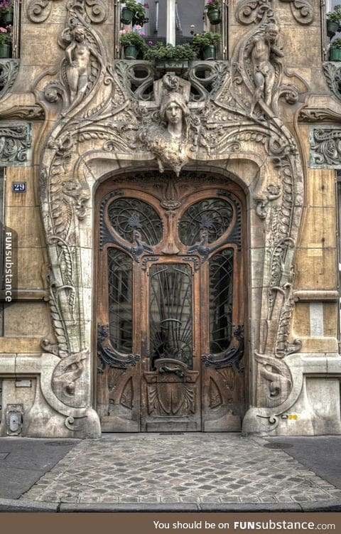Beautiful door in paris