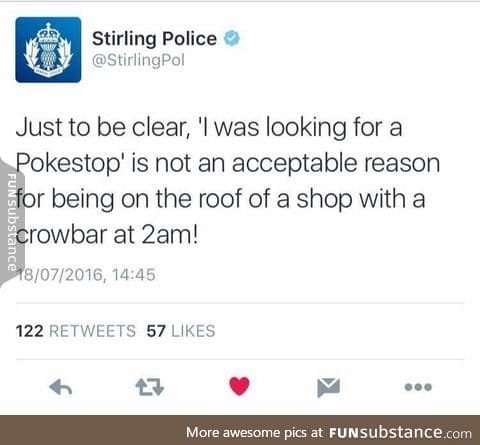 Pokemon warning from the Scottish police