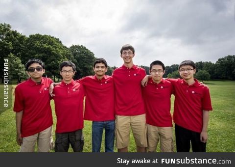 The U.S. Team that beat all of Asia teams in Math Olympiad is basically Asian