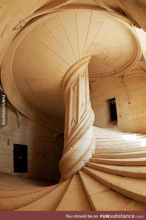 A staircase by leonardo da vinci