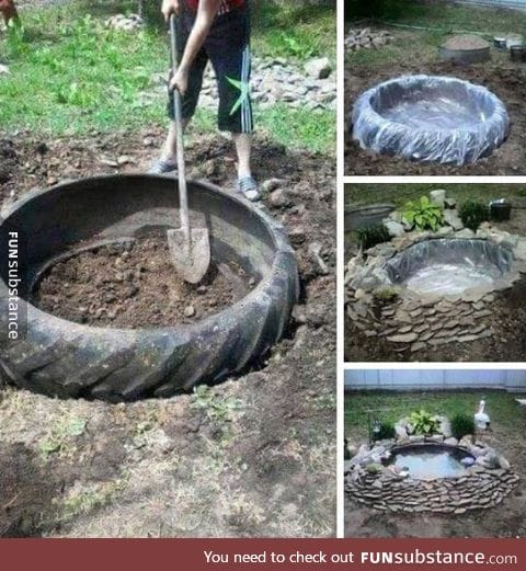 Creative idea, how to easily make a pond