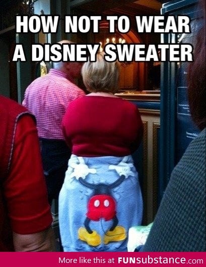 How not to wear a disney sweater