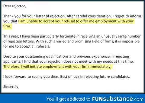 Epic rejection letter