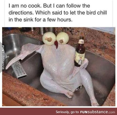 Chill the chicken