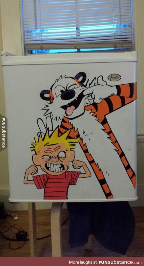My girlfriend just did a makeover on the beer fridge