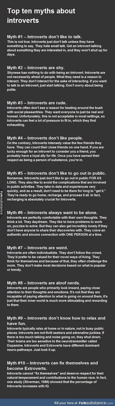 Myths about introvert people