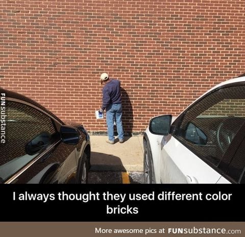 Bricks are the same color!