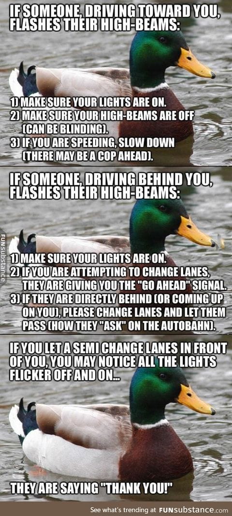 Headlight etiquette